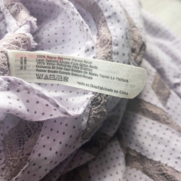 Free People Lavender Polka Dot Lace Slip Dress - Picture 6 of 8